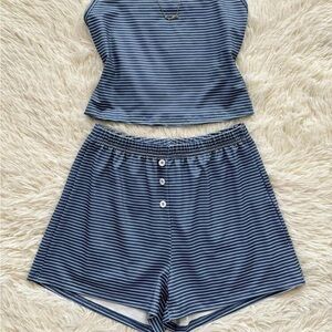 Striped Blue Sleepwear Set